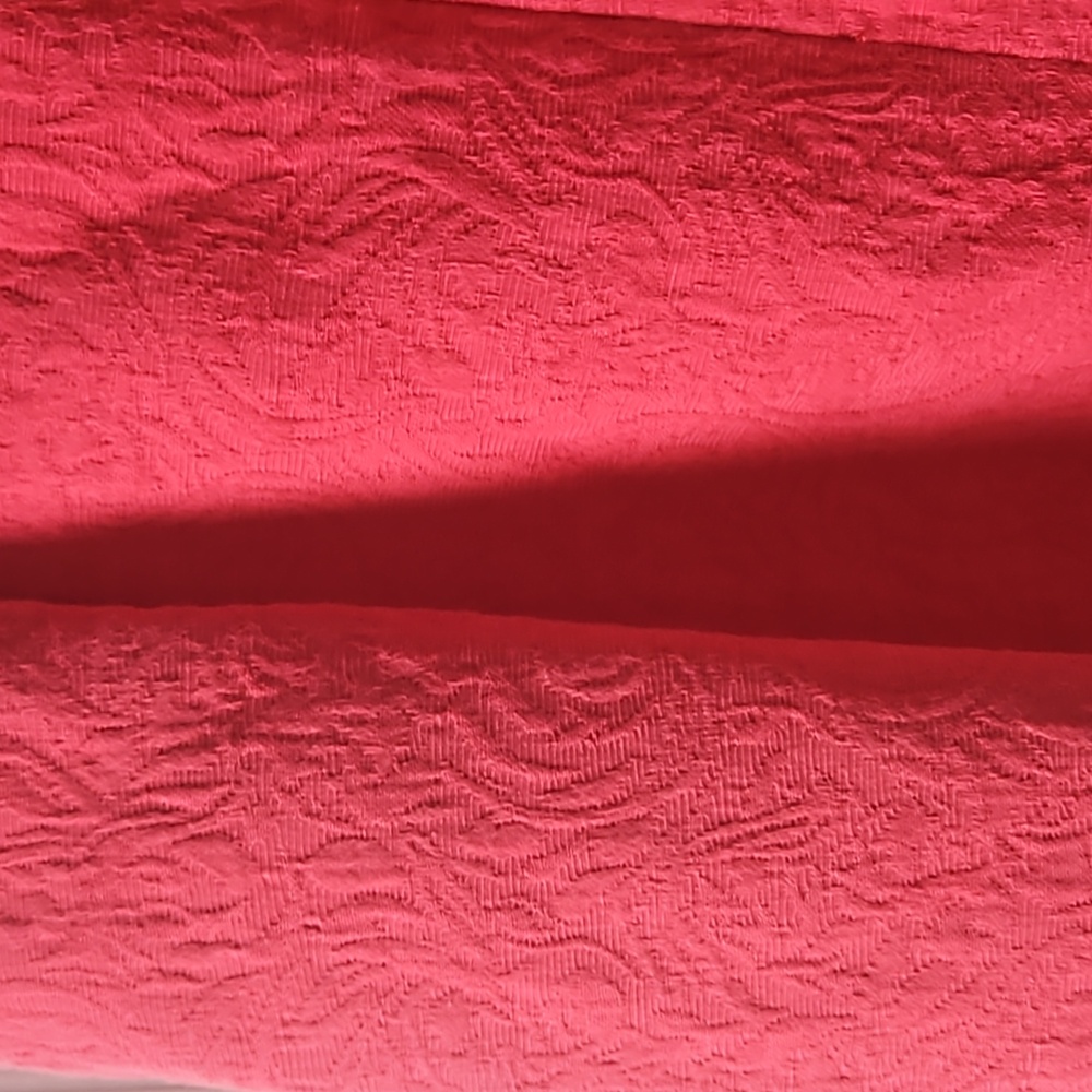 Chetta B Sunhee Jacquard Beaded Shrimp Coral Pink Fitted Sheath Dress  Size  8 - Picture 4 of 4